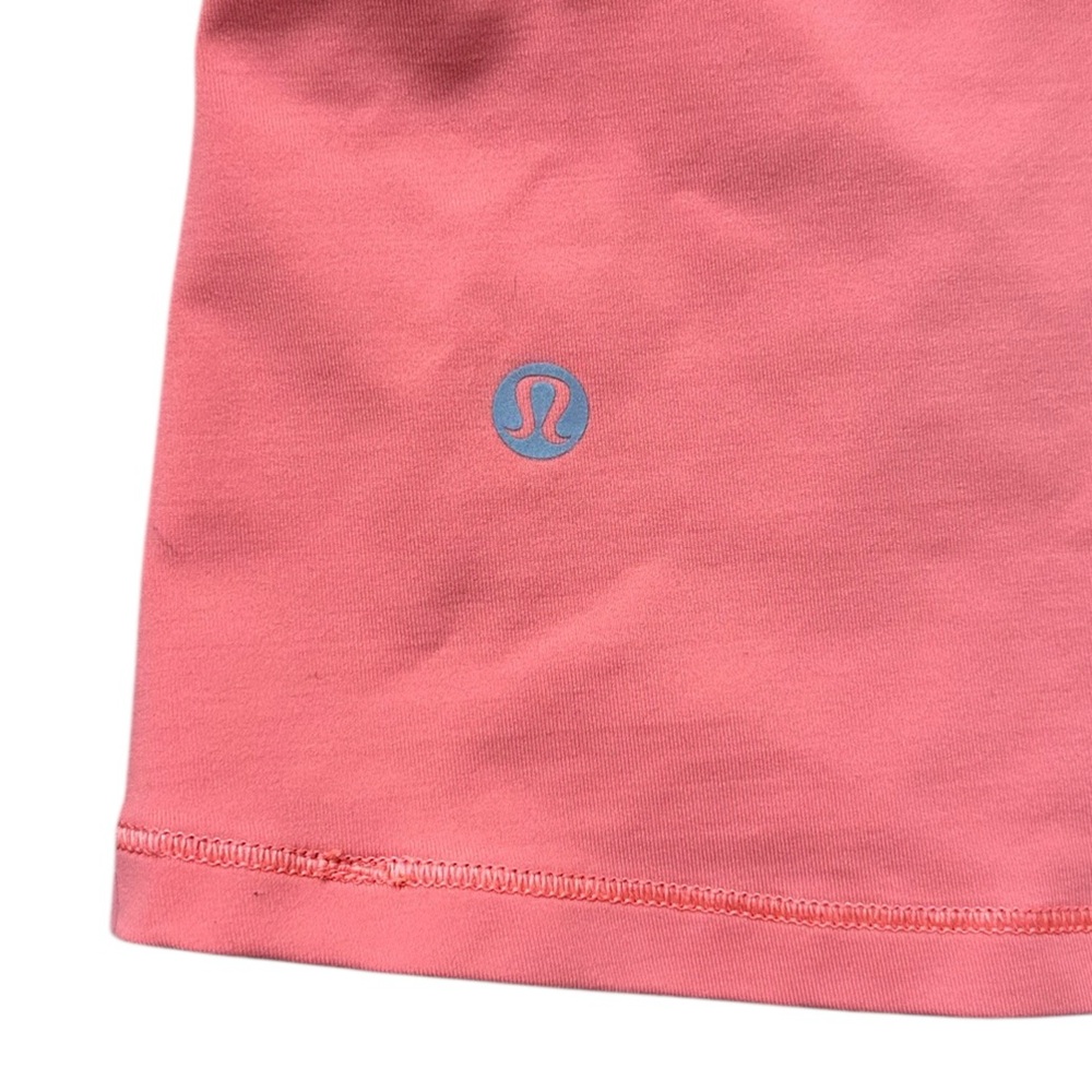 LULULEMON Rise & Fold coral criss cross mesh strap tank top size 6 - Picture 7 of 10